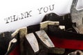 Typewriter with text thank you Royalty Free Stock Photo