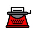 Typewriter vector icon, colorful pictogram.