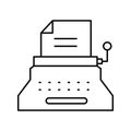 Typewriter Vector icon which can easily modify or edit  Icon Royalty Free Stock Photo