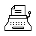 Typewriter Vector icon which can easily modify or edit  Icon Royalty Free Stock Photo