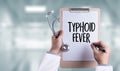 TYPHOID FEVER Medical Concept , Typhoid positive , Composition o Royalty Free Stock Photo