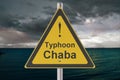 Typhoon Chaba concept Royalty Free Stock Photo