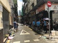 2017 Typhoon Hato Attack Aftermath Macau Flooding Destruction City Center Street Alley Disaster Tropical Storm Property Damagea