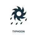 Typhoon icon. Simple element from natural disaster collection. Creative Typhoon icon for web design, templates, infographics and