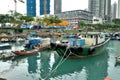 Typhoon Shelter at Fishing Village of Lei Yue Mun Royalty Free Stock Photo