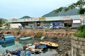 Typhoon Shelter at Fishing Village of Lei Yue Mun Royalty Free Stock Photo