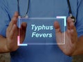 Typhus Fevers inscription on the page Royalty Free Stock Photo