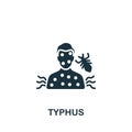 Typhus icon. Monochrome simple Deseases icon for templates, web design and infographics