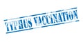 Typhus vaccination blue stamp Royalty Free Stock Photo