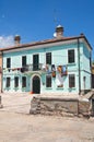 Typica house of Comacchio. Emilia-Romagna. Italy.