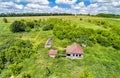 Abandoned house in Bolshoe Gorodkovo village. Kursk region of Russia