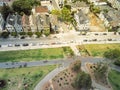 Top view Alamo Square and historic Victorian houses in San Franc Royalty Free Stock Photo