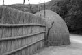 Typical African thatched cottages in Manzini. Swazi, Swaziland