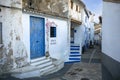 Typical alley with the famous kissing corner of the town of Ayora, in Valencia