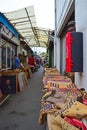 A typical alley sight of Marche aux Puces de Saint-Ouen, Paris, France Royalty Free Stock Photo