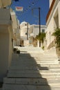 A typical alley in the village of Adamas, Milos Greece