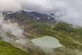 Typical alpine landscape of Swiss Alps with Steinsee, Urner Alps, Canton of Bern, Switzerland