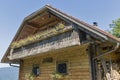 Typical Alpine wooden house in Slovenia