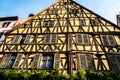 The typical Alsatian house in the village of Riquewhir, in Alsace, France