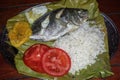 Typical amazonic fish wrapped in banana leaves, Ecuador