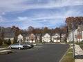 Typical american houses in village near Princeton Royalty Free Stock Photo