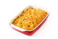 Typical American macaroni and cheese isolated Royalty Free Stock Photo