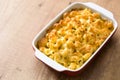 Typical American macaroni and cheese Royalty Free Stock Photo