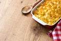 Typical American macaroni and cheese Royalty Free Stock Photo