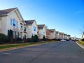 typical American new construction neighborhood , single-family homes USA real estate Royalty Free Stock Photo