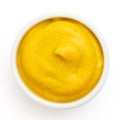 Typical american smooth yellow mustard. Royalty Free Stock Photo