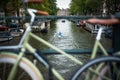 Typical Amsterdam bike view.