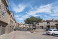 Apartment complex building in suburban area at Irving, Texas, US