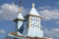 Typical architecture of Algarve chimneys Royalty Free Stock Photo