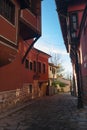 Typical architecture,historical medieval houses,Old city Royalty Free Stock Photo