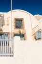 Typical architecture of houses on the island of Santorini in Greece in the Cyclades Royalty Free Stock Photo