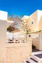 Typical architecture of houses on the island of Santorini in Greece in the Cyclades Royalty Free Stock Photo