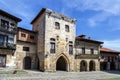 Typical architecture in Santillana del Mar, a famous historic town, Spain.