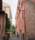 Typical architectures in the Trastevere district in Rome, Italy Royalty Free Stock Photo