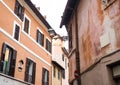 Typical architectures in the Trastevere district in Rome, Italy Royalty Free Stock Photo