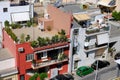 Typical Athens Housing Street Scene, Greece Royalty Free Stock Photo