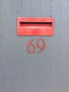 Mail box with number 69 Hotmail