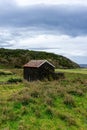 A typical Azorean house, built of black volcanic rock.