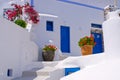 Typical backyard on Santorini island, Greece