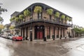 Typical balconied building in the French Quarter of New Orleans Royalty Free Stock Photo