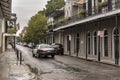 Typical balconied street in the French Quarter of New Orleans