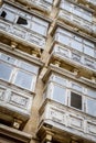 Typical balconies in the streets of Valetta, Malta Royalty Free Stock Photo