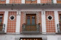 Typical balcony and facade in Puebla Mexico