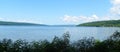 Typical banner view of Cayuga Lake from Stewart Park Royalty Free Stock Photo