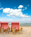 Typical beach cafe on the Baltic Sea Royalty Free Stock Photo