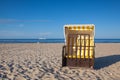 Typical beach chairs on the beach in Ahlbeck, Germany